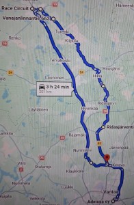 Reitti Ahvenistolle ja takaisin